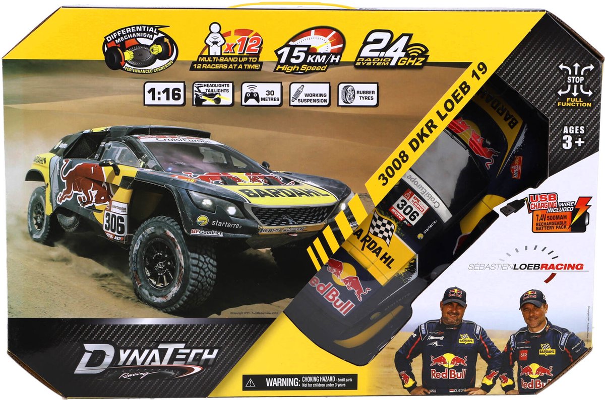 Radiografisch bestuurbare auto | Peugeot 116 3008 DKR Loeb 19 | 2.4G